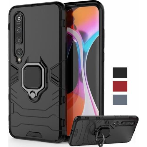 For Xiaomi Mi 10 5G Case Cover Magnetic Ring Holder Armor Back Cover For Xiaomi Mi 10 Mi10 Phone Bumper Case For Xiaomi Mi 10 5G