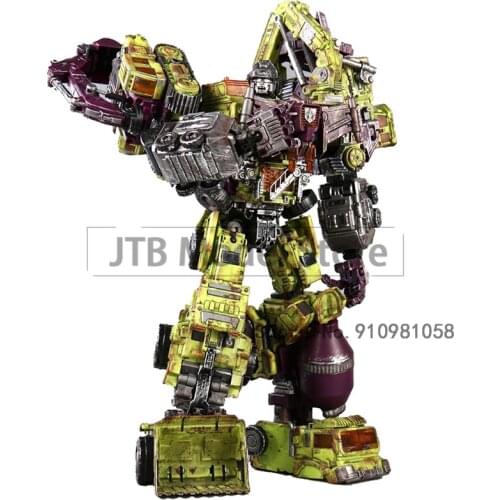 NBK 3349S Transformation Action Figure Toy Devastator 6in1 Combiner Robot Battle Damage Ver. Model 43cm Oversize Deformation Car