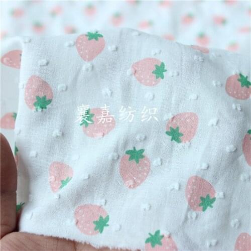 Strawberry Polka Dot Cotton Patchwork Fabric Home Textiles Quilting Fabric for Sewing 100% Cotton Fabric DIY Apparel Sewing