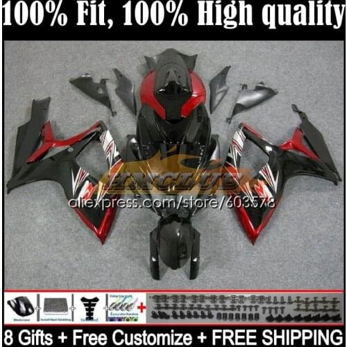 Injection For SUZUKI GSXR 600 750 CC GSXR-750 K6 750CC 5CL.56 GSXR750 GSXR-600 06 07 GSXR600 2006 2007 OEM Fairing Dark red