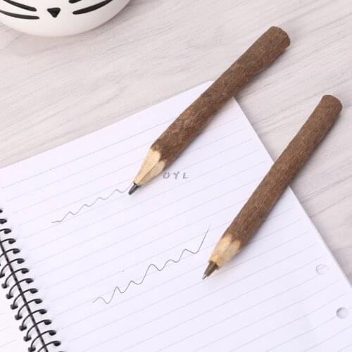 Creative Tree Wooden BallPoint Pen For Writing Office School Supplies Stationery