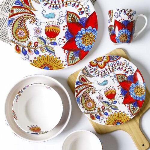 Creative Steak Plates Bowl Set Western Dining Ceramic Individual Fruit Breakfast