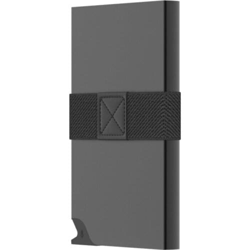 Metal card case simple ultra-thin mini compact anti-degaussing anti-theft brush automatic pop-up card case