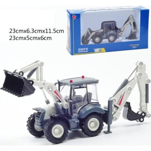 1/50 truck model Die-cast alloy metal car Excavator no pull back Two-way forklift model toy engineering kids collection