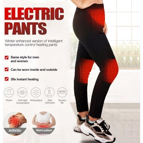 Men Women Outdoor Heating Pants Electric Heated Warm Pants Winter Warm Pants Outdoor Skiing Cycling Warm Pants Winter Outdoors