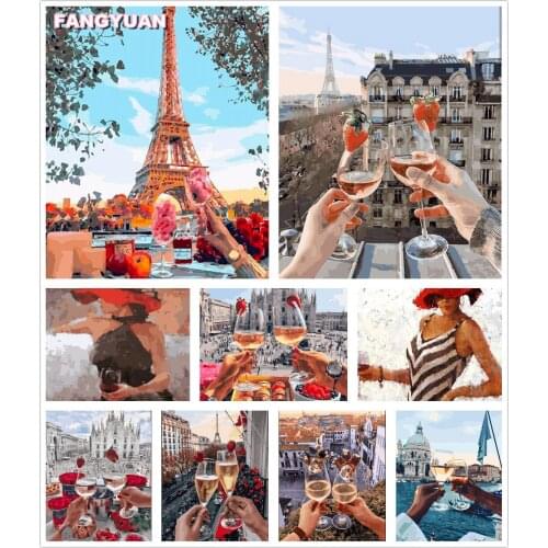 Toast a Wine 5D Diy Diamond Painting Accessories Bright Woman Scenic Diamond Embroidery Mosaic Cross Stitch Kit Home Decoration