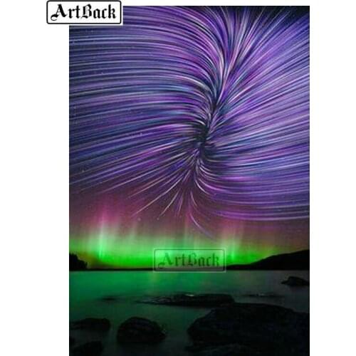 New 5d diy diamond painting aurora sky flare kit full square drill new arrival diamond embroidery 3d diamond mosaic artwork