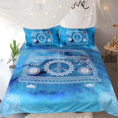 Mandala Duvet Cover Set Tribal Motifs Details Floral Wisdom Eastern Decorative Bedding Set with 2 Pillow Shams King