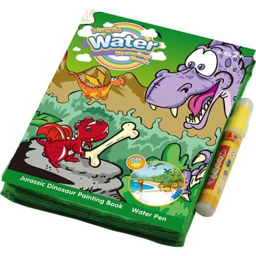 Magic Water Drawing Toy Set Cloth Book Dinosaur Cartoon Animals Doodle Painting Coloring Mat Drawing Toys For Kids Children