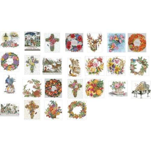 2020 new Authentic Egyptian cotton self matching needle free printing kit Garland series - Wreath series news