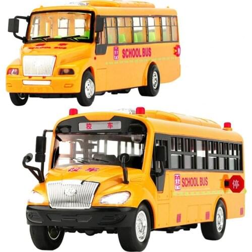 Educational Kids Bus Model Inertia Driving High Simulation Inertial School Bus Model Toy for Entertainment Kids Educational Toys