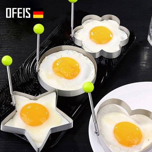 OFEIS Kitchen Gadgets 4 pcs Stainless Steel Omelette Artifact Baking Cake Omelette Omelette Mould OFEIS-YTXJ40067