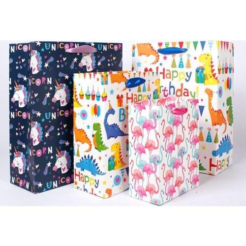 5pcs Dinosaur Paper Gift Bags Animals Handbags Treat Birthday Party Decorations Kids Baby clothes Packing Bag for store