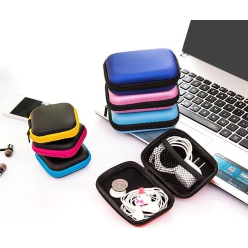 5 colour Portable Data Cable Storage Bag Earphone Wire Organizer Case for Headphone Line Headset Closet Organizer Storage Box