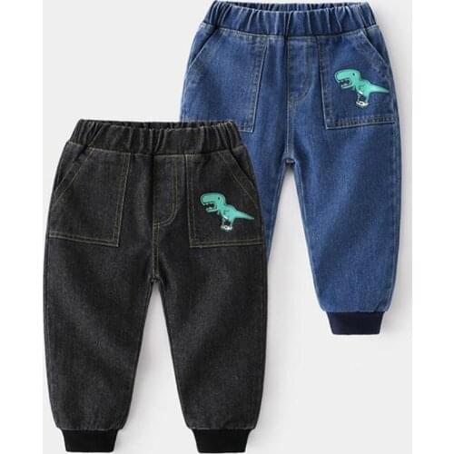 Casual Boys Cowboy Cartoon Dinosaur Children Pants Kids Baby Pants Spring Autumn Loose Kids Pants For Boys Pants