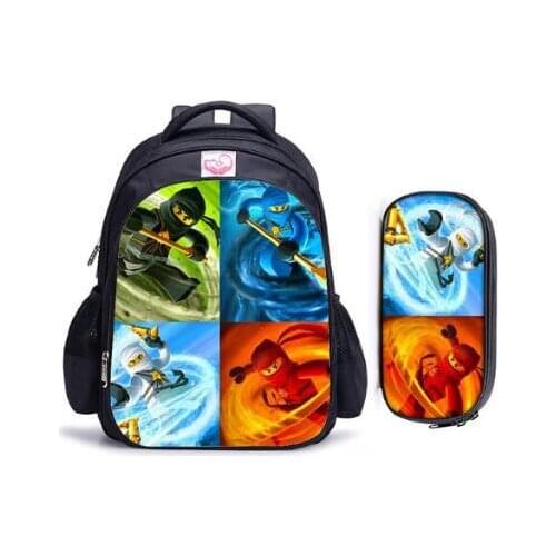 16 Inch Ninja Children School Bags Orthopedic Backpack Kids School Boys Mochila Infantil Catoon Bags