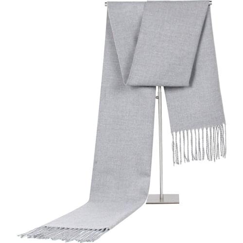Mingjiebihuo New fashion Autumn And Winter thick warm solid color men scarf multiple colours tassel scarf