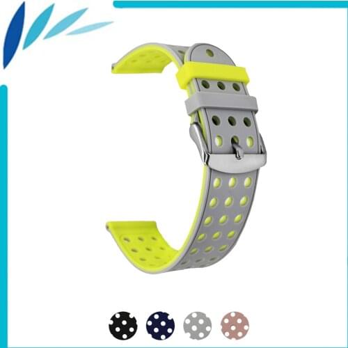 Silicone Rubber Watch Band 18mm for Huawei Watch / Fit Honor S1 Strap Wrist Loop Belt Bracelet Black Green Red Grey Pink Blue