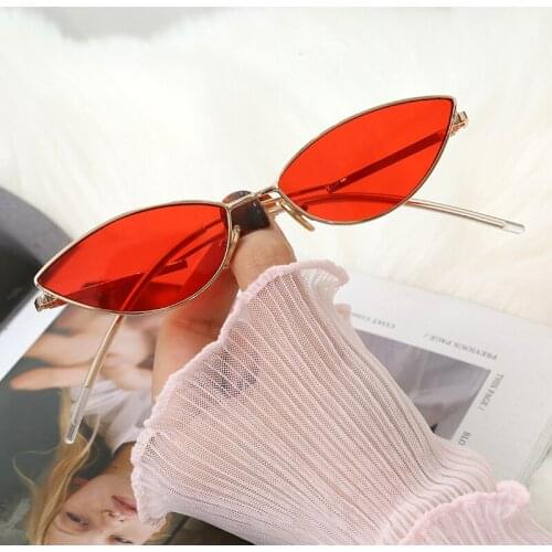 Butterfly Shape Cat Eye Sunglasses Women Glasses Red Cute Small Frame Lens Material Polycarbonate Decorative Gift for Girlfriend