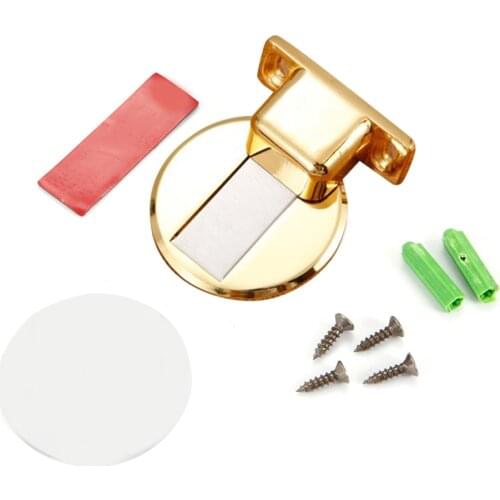 Zinc Alloy Door Stopper Floor-mounted Door Stop Floor Suction Door Holder hidden Door Stop Free Punching Hardware Fittings