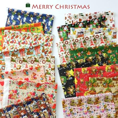 145x50cm 60s Cotton Digital Printing Christmas Baby Sewing Fabric, Handmade Baby Childrens Clothing Home Decoration Cloth
