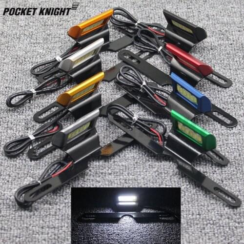 Universal Motorcycle Accessories Lamp Bracket License Plate LED Light For SUZUKI GSXR 600/750/1000 GSX 400F/650F/1250F/1400
