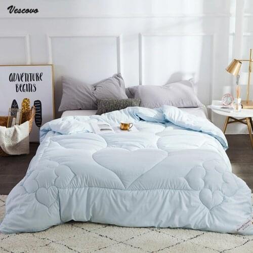 VESCOVO mulberry silk quilts duvet insert winter comforter king size 220*240 full twin summer blanket