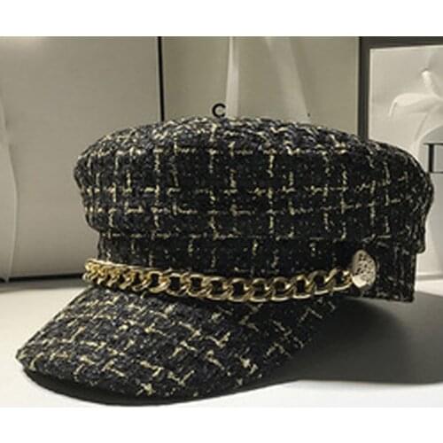 Sun Fashion Unisex Linen Military Hat Autumn Sailor Hats For Women Men flat top captain Cap travel cadet hat navy Caps