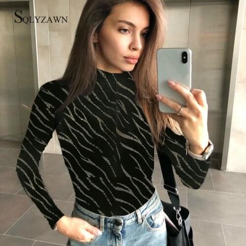 Velvet Bodysuit Women Autum Turtleneck Long Sleeve Golden Striped Body Suits Black Zip Front Open Crotch Skinny Bodycon Jumpsuit