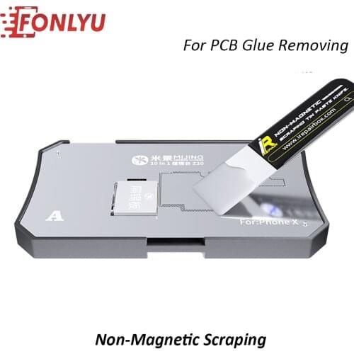 10 Pcs Mijing Non-Magnetic Scraping Tin Paste Scraper Knife ForPhone PCB Motherboard BGA Stencil Reballing Glue Removing Tool