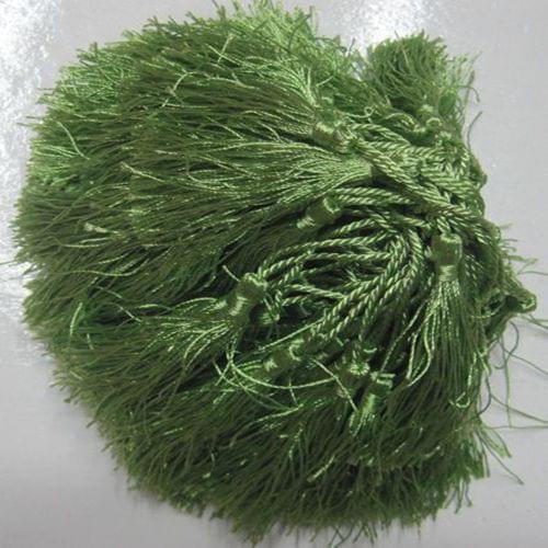 100pcs wholesale Grass green polyester Charm tassel for home decore curtain fitting bookmark curtains 020001011