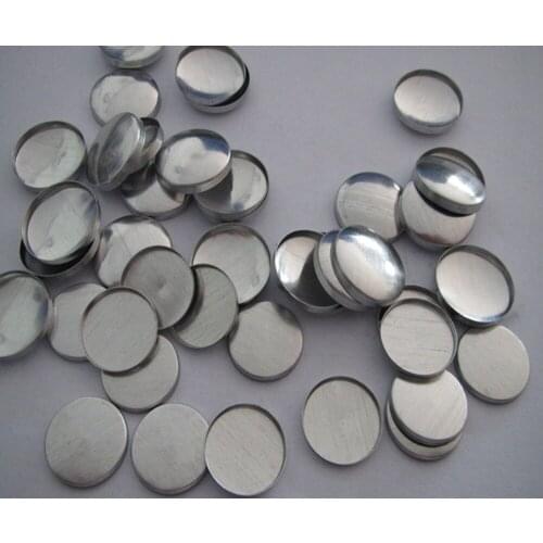 32L(20.32mm) Aluminum bottom DIY flat button fabric coverd button combined coverd button 500set