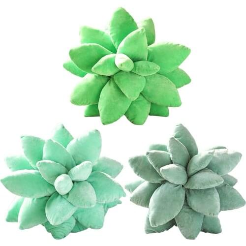 3D Simulated Succulent Plant Pillow Soft Plants Cactu Stuffed Plush Home Decoration Cushion Pillow Toy Child Adult Birthday Gift