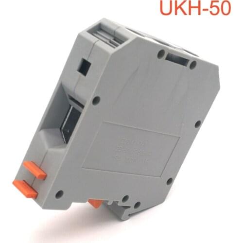 5pcs UKH-50 Large current Din Rail Terminal Blocks Screw type wire electrical terminals block connector UKH50 morsettiera 150A