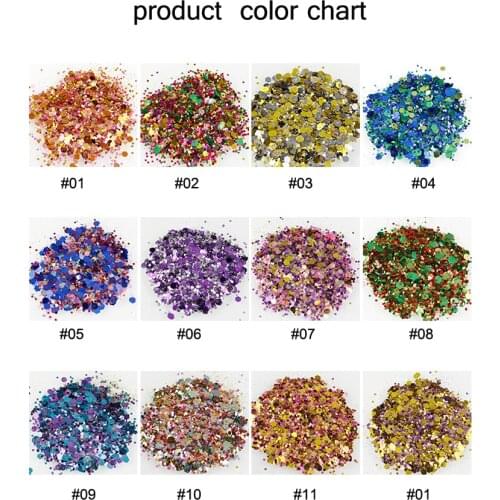 50 g Chunky Glitter |Unicorn Holographic Glitter Hair Eye Face Body Glitter Make up Loose Iridescent Cosmetic Glitter Nail Art