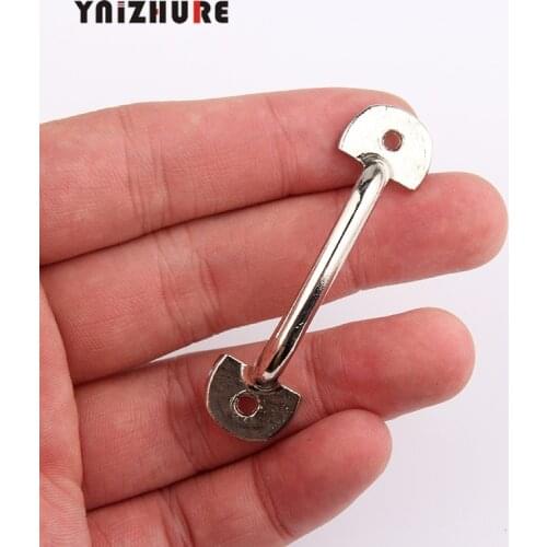8pcs 60*15mm Zinc Alloy Silver Mini Pull Metal Drawer Pulls Antique Furniture Handle Knobs And Cabinet