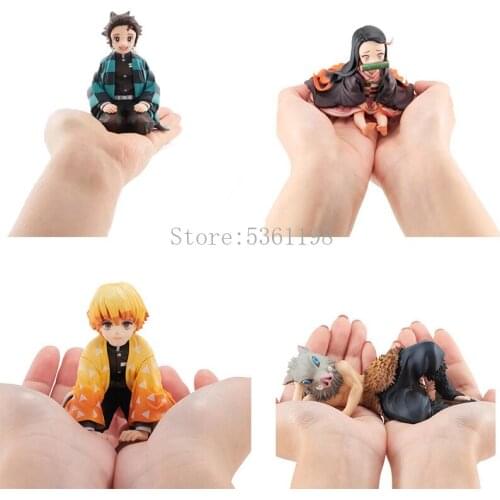 Demon Slayer Anime Figure G.E.M. Series Agatsuma Zenitsu Action Figure Kimetsu No Yaiba Kamado Tanjirou Figurine Model Doll Toys