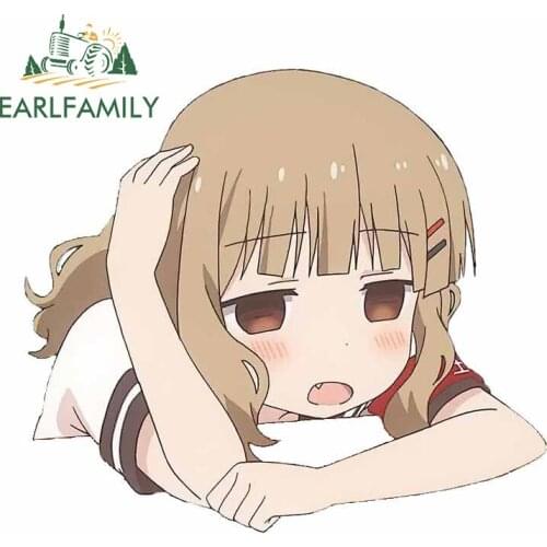 EARLFAMILY 13cm x 11.6cm For Sakurako Bored Repair Decals Vinyl Car Wrap Stickers DIY Occlusion Scratch Anime Decoration