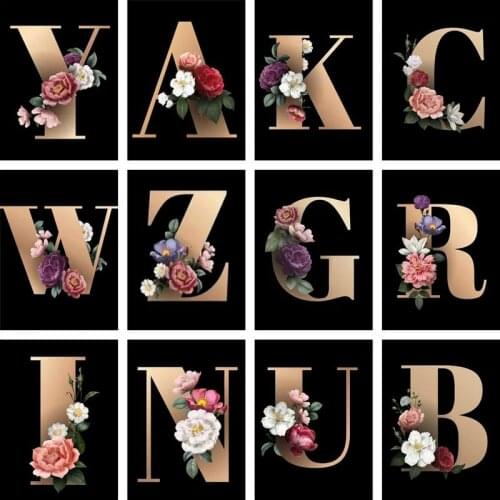 GATYZTORY Paint By Numbers For Adults Kids Flower Letter DIY HandPainted Oil Painting Landscape Picture Home Wall Decor Gift