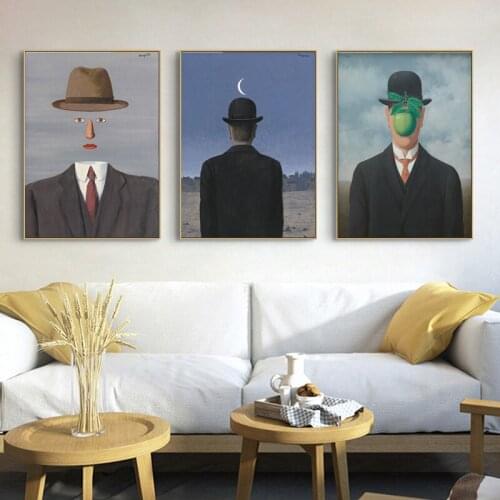 Canvas Painting Surrealism Classic Artwork Reproduction Posters and Print Wall Art Picture for Living Room Cuadrosr No Frame
