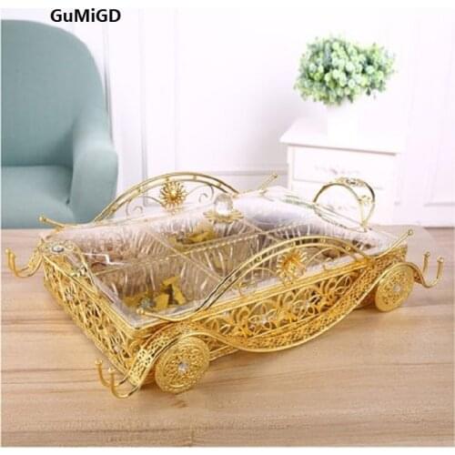 European Style Living Fashion Melon Candy Box Table Zero Hamper Hotel Wedding Hall Fruit Plate Candy Box