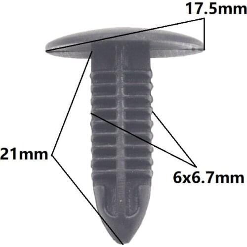 KE LI MI Car Trunk Shield Plastic Rivet Trim Panel Push in Fastener Rivets Retaining Clips Black