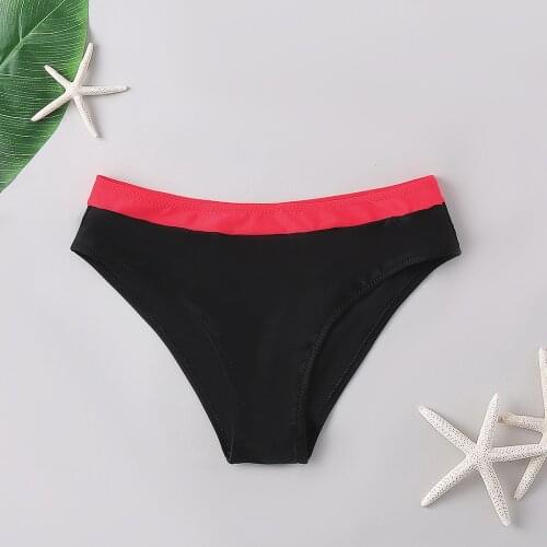 Lunamy 2021 Hot Sale Thong Swimwear Women Bikini Bottoms Sexy Solid Color Bikini Tanga Brazilian Swimming Panties Colors #T2P