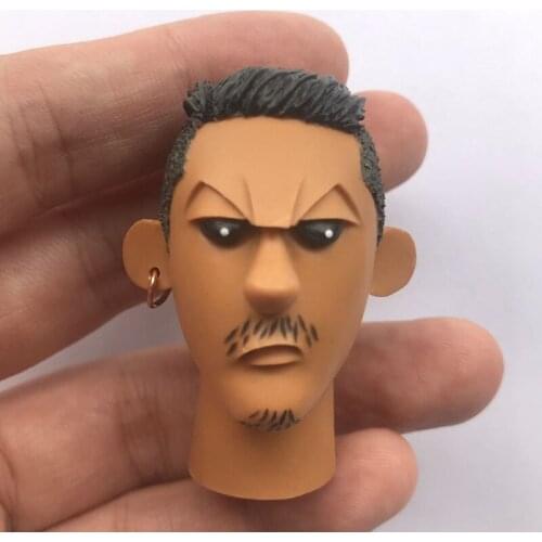 1/6 Scale Male Boy Man Black Cartoon Head Sculpt Carving Model Toy Fit For 12" Male Action Figure Soldier Body