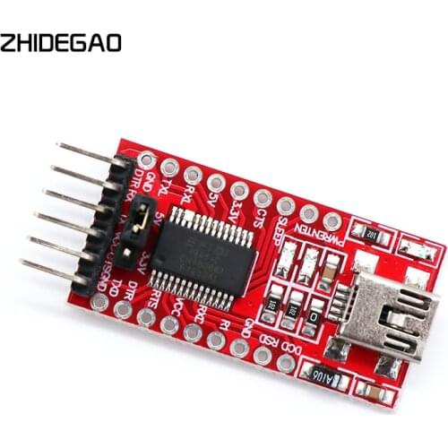 FT232RL FTDI USB 3.3V 5.5V to TTL Serial Adapter Module for Arduino FT232 Mini Port.ZHIDEGAO