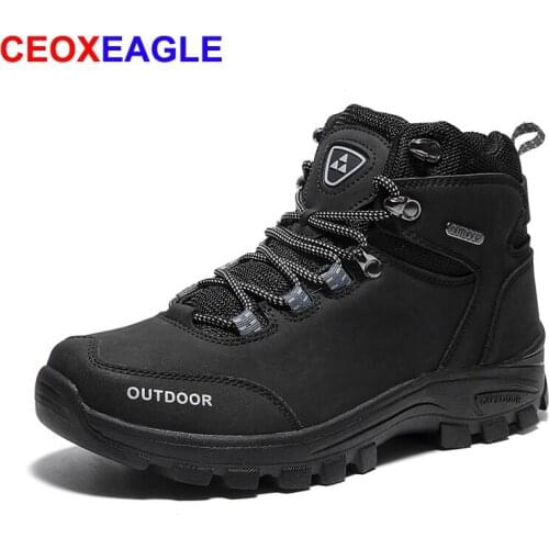 Men High Top Brand Winter Boot Hiking Shoes Men Spring Hiking Boots Mountain Climbing Shoes Outdoor Sport Shoe Trekking Sneakers
