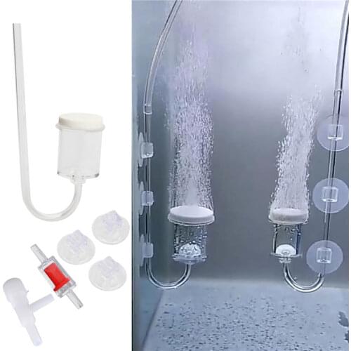 Plastic CO2 Diffuser Atomizer for Aquarium Planted Tank Create Rich CO2 Fix with Suction Cups Quiet Bubbling 2 Sizes