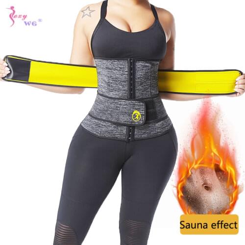 SEXYWG Waist Trainer Sauna Sweat Slimming Belt Modeling Strap for Women Weight Loss Body Shaper Workout Fitness Trimmer Cincher