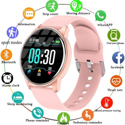 New Smart Watch Real-time Weather Forecast Activity Tracker Heart Rate Monitor Sports Ladies/Men Smart Watch for Android IOS