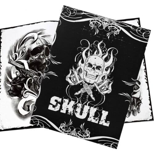 Y1UF Tattoo Book 76 Pages Skull Sketch Design Flash Tattoo Art Microblading Supply A4